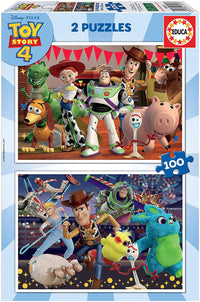 Puzzle - Toy Story 4 - Disney - 2 modèles de 100 pièces - Enfant dès 6 ans