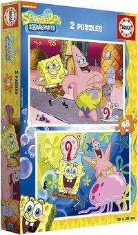 Puzzle - Bob l'éponge - 2 modèles de 48 pièces - Enfant dès 5 ans