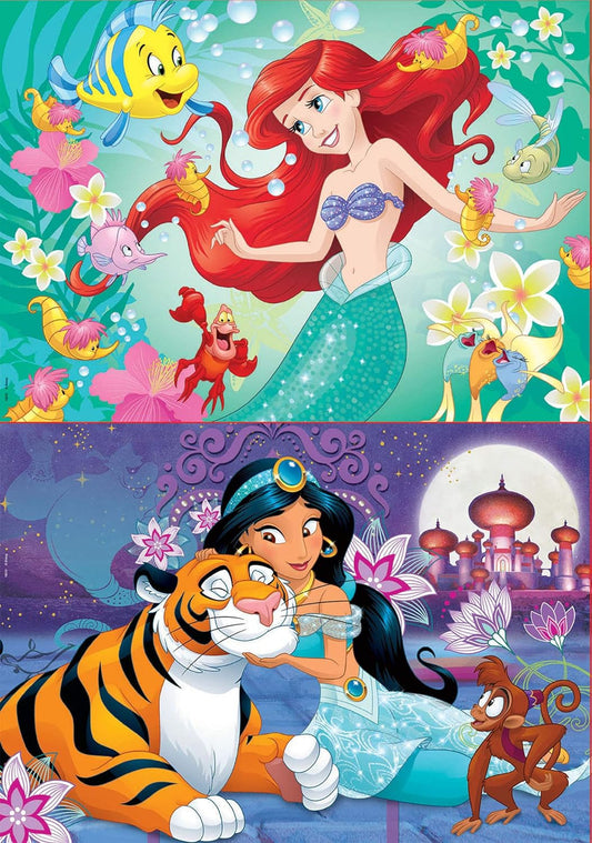 Puzzle - Princesse Disney - Enfant - Ariel et Jasmine - 2 x 48 pièces - Educa