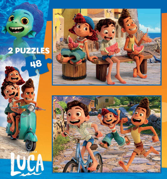 Puzzle - Disney - Luca - 2 modèles de 48 pièces - Enfant dès 5 ans