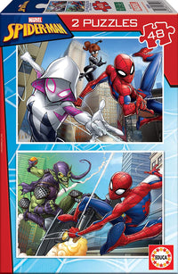 Puzzle - Spiderman - Marvel - 2 puzzles de 48 pièces - Dès 5 ans