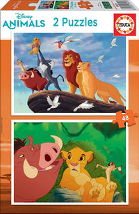 Puzzle - Le Roi Lion - Disney - 2 modèles de 48 pièces - Enfant dès 5 ans