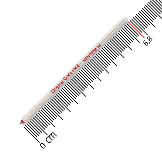 Recharges pour petit stylo à bille - Rouge - 3 pièces - Mine moyenne - ONLINE
