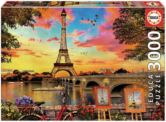 Puzzle - 3000 pièces - Coucher de soleil sur Paris - 120x85cm - Educa