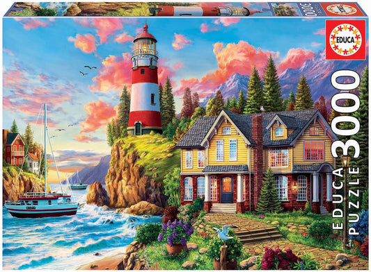 Puzzle - 3000 pièces - Phare près de l'océan - 120x85cm - Educa