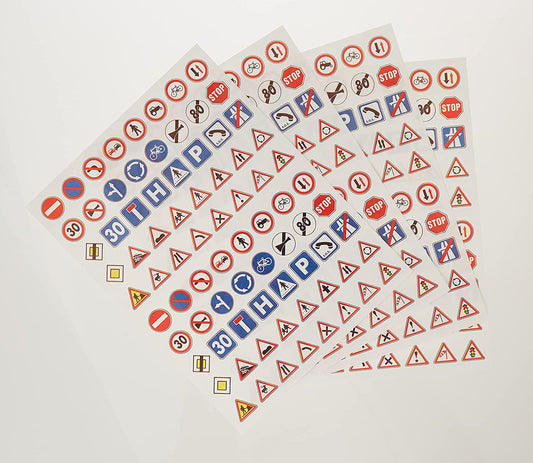 Pochette de 320 gommettes panneaux code de la route Apli