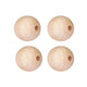 Perles en bois naturel - Rondes - 3 cm de diamètre - Lot de 4 perles