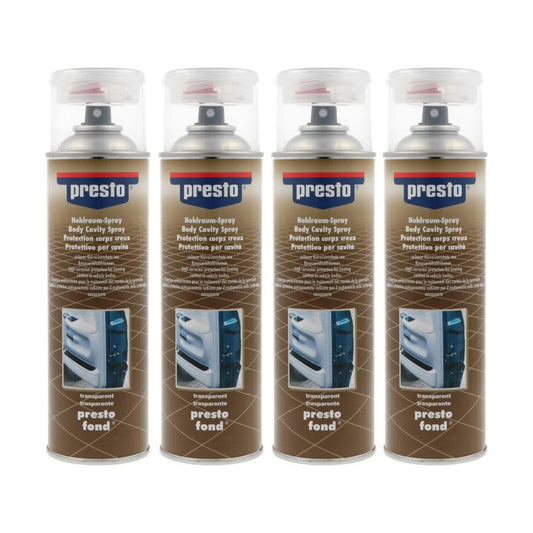 Produit de protection corps creux - Portes, capots de voiture - Presto - 4 x 500ml