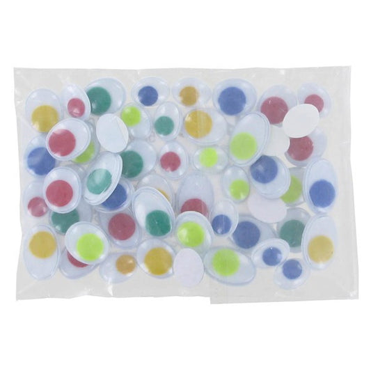 Petits yeux mobiles - Adhésif - Couleurs - Loisirs créatifs - Dessin - Sachet de 50