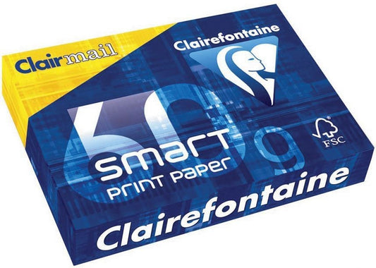 Ramette de papier - A4 - Blanc - 60g - Impression - 500 feuilles - Clairefontaine Clairmail