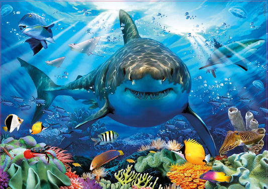 Puzzle - 500 pièces - Le requin blanc et les poissons - 48x34cm - Educa
