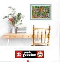 Puzzle - 500 pièces - Les tigres dans la jungle - 48x34cm - Adulte/Enfant - Educa