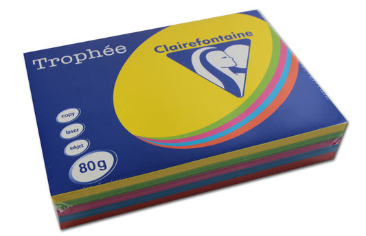 Ramette de papier - A4 - Couleurs vives - 80g - Impression - 500 feuilles - Clairefontaine Trophée