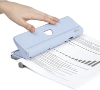 Perforateur - 4 trous - Métal - Bleu - Capacité 22 feuilles - Rapesco