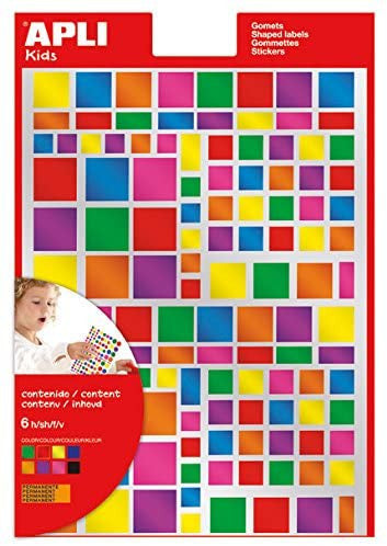 Pochette De 756 Gommettes  - Carrés Métallisés - Couleurs Assorties - Apli