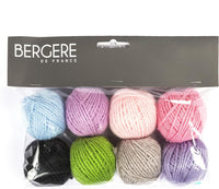 Petites pelotes de laine - 100% acrylique - 4mm - 8 couleurs - Bergère de France
