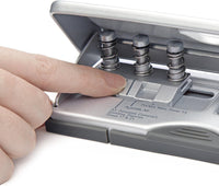 Perforateur - 6 trous - Pour agenda - Jusqu'à 10 feuilles - Argent - Métal - Rapesco