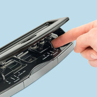 Perforateur - 6 trous - Métal - Noir - Capacité 9 feuilles - Rapesco