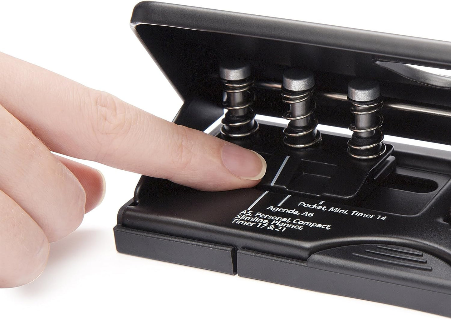 Perforateur - 6 trous - Pour agenda - Jusqu'à 10 feuilles - Noir - Métal - Rapesco