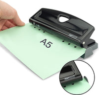Perforateur - 6 trous - Métal - Noir - Capacité 9 feuilles - Rapesco