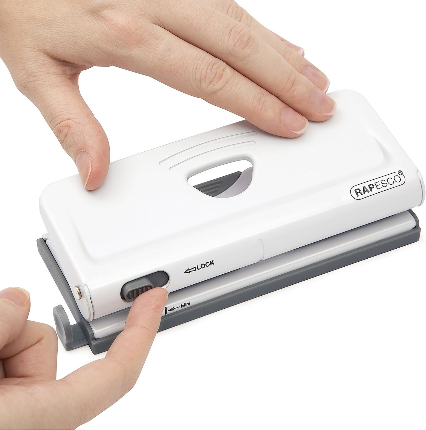 Perforateur - Perforatrice - 6 trous - Convient pour agendas, format A5 et A6 - Rapesco