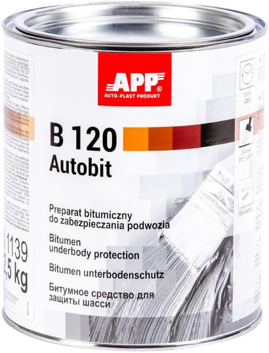 Protection pour bas de caisse - Antirouille - Anti gravillon - Noir - Goudron liquide - APP B120 - 1,3kg