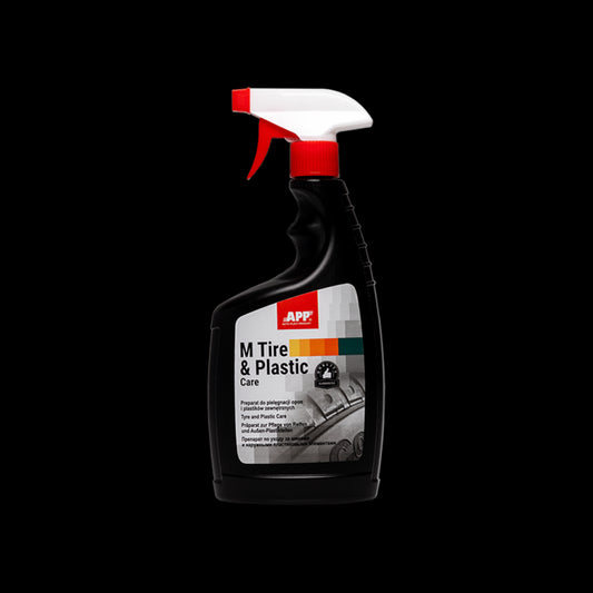 Produit nettoyant - Plastique et caoutchouc extérieur - Pneus - Voiture - APP - 650ml