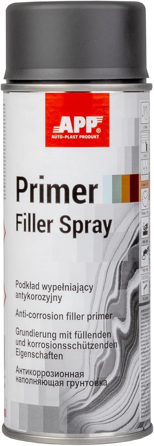 Apprêt anti-rouille - Primaire pour carrosserie voiture - Gris foncé - 400ml - APP
