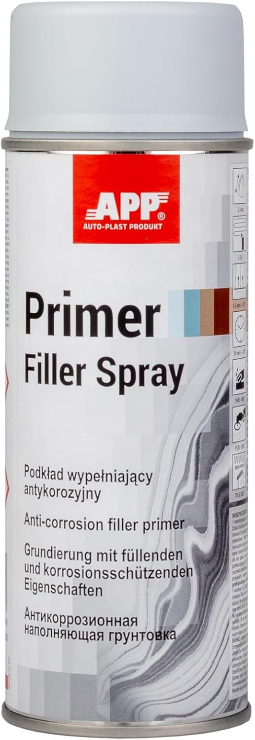 Apprêt anti-rouille - Primaire pour carrosserie voiture - Gris clair - 400ml - APP