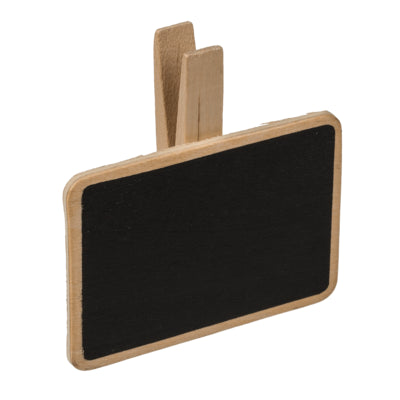 Petite ardoise - Noir - A clipser - Avec pince - Bois - 7x5x3 cm