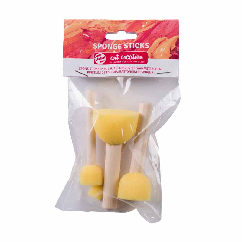 Pinceaux en mousse - Eponges pour peinture - 4 tailles assorties - Art creation