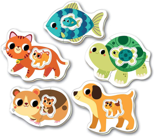 Puzzle - Animaux - Chien chat poisson - Enfant dès 1 an - 5 modèles - Educa