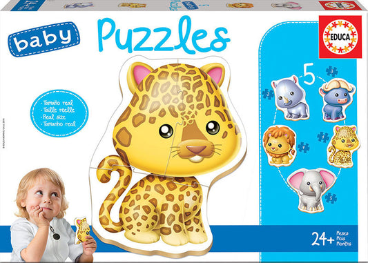 Puzzles - Animaux sauvages - Pour enfant de 2 ans - 5 modèles - Educa