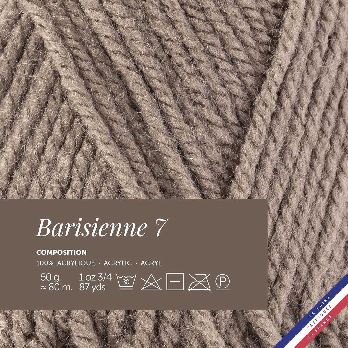 Pelote de laine - Stuc - 100% acrylique - Bergère de France - Barisienne 7