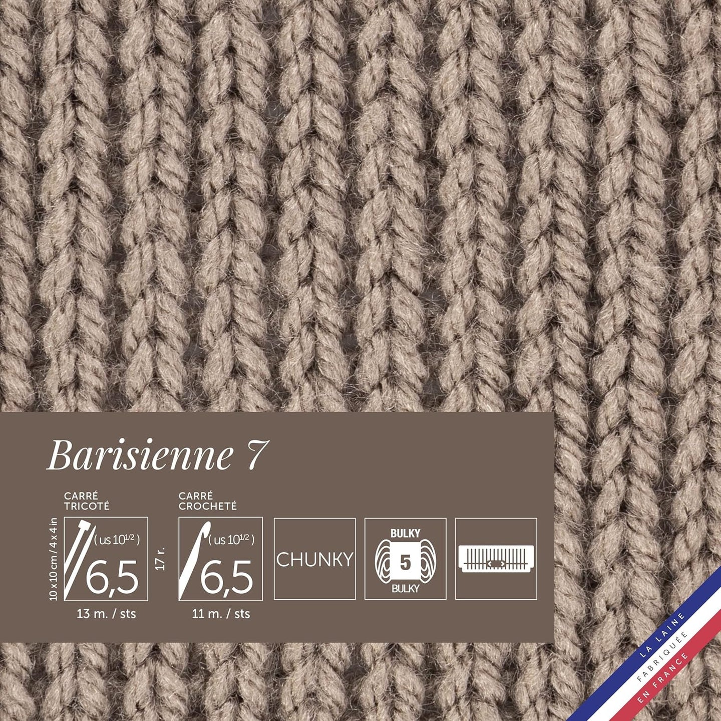 Pelote de laine - Stuc - 100% acrylique - Bergère de France - Barisienne 7