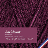 Pelote de laine - Prune - 100% acrylique - Bergère de France - Barisienne