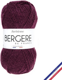 Pelote de laine - Prune - 100% acrylique - Bergère de France - Barisienne