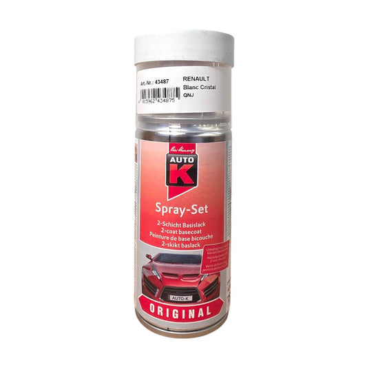 Bombe de peinture pour carrosserie - Renault - QNJ Blanc cristal - 150 ml - Auto K