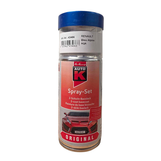 Bombe de peinture pour carrosserie - Renault - RQR Bleu alpine - 150 ml - Auto K