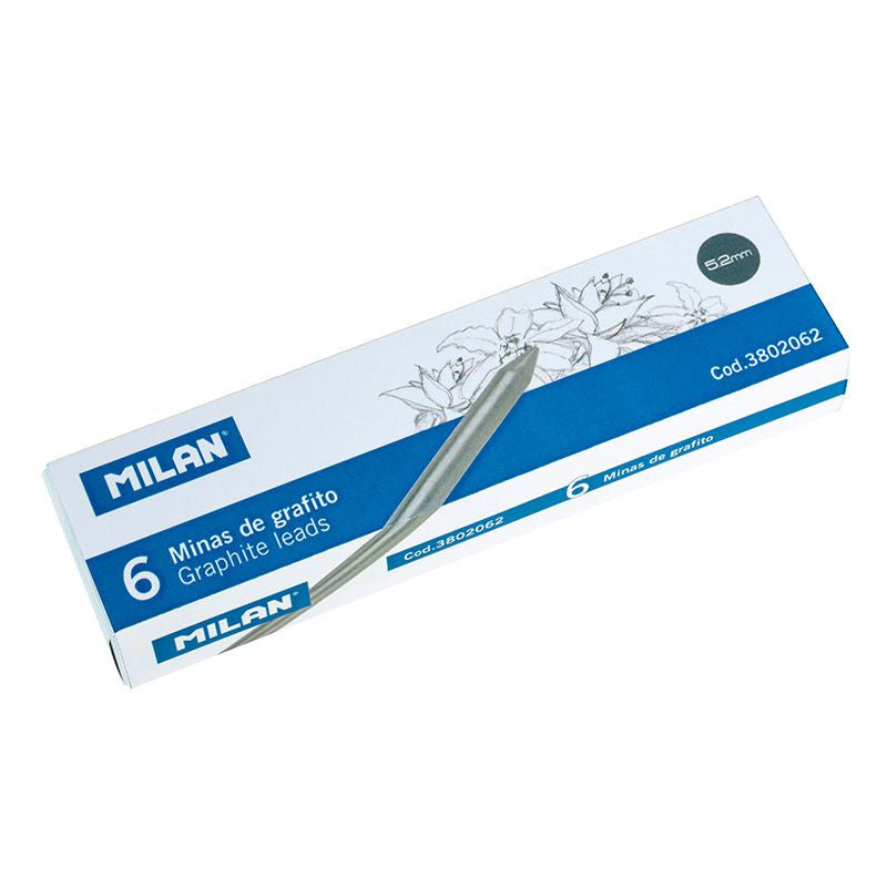 Porte-mines - Dessin et esquisse - Mines 5,2mm - B - Avec 6 recharges - Milan