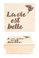 Petite boîte en bois - Avec couvercle - A personnaliser - 11,3x11,3x5 cm