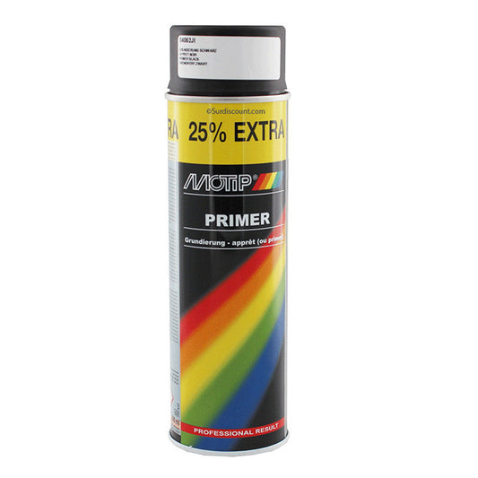 Bombe de peinture - Apprêt - noir -  Motip