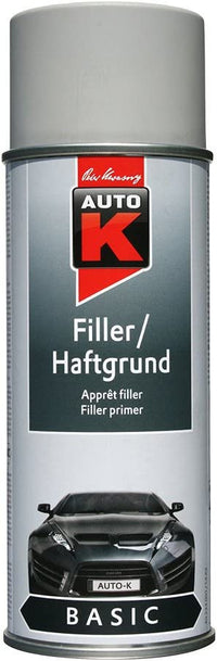 Bombe de peinture - Apprêt - Primaire - Gris - Carrosserie - Auto K