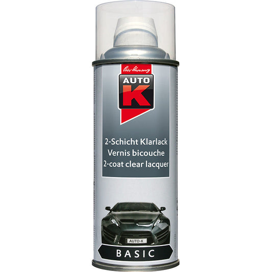 Bombe aérosol vernis de finition transparent bi-couche Auto-K 400ml