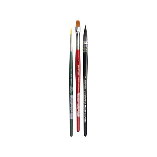 Pinceaux - Aquarelle - Pour faire des motifs floraux - Lavis, rond et plat - Da Vinci