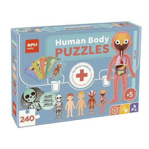 Puzzle - Enfant - 240 pièces - Apprendre le corps humain - Apli Kids