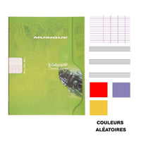 Cahier de musique - A4 (21x29,7cm) - Grands carreaux - 48 pages - couverture en carton - sans spirale - Clairefontaine