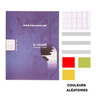 Cahier de musique - A4 (21x29,7cm) - Grands carreaux - 48 pages - couverture en carton - sans spirale - Clairefontaine