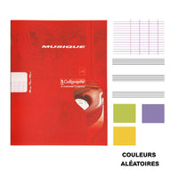Cahier de musique - A4 (21x29,7cm) - Grands carreaux - 48 pages - couverture en carton - sans spirale - Clairefontaine