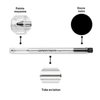 Recharge - Cartouche - Stylo à bille - GOLIATH - Caran d'Ache - Noir - Pointe M